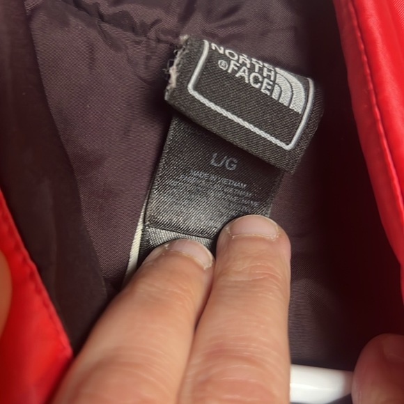The North Face Women's Large Full Zip Quilted 550 Down Pink Nylon Puffer Jacket - Picture 4 of 9